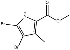 4,5-Dibromo-3-methyl-1H-pyrrole-2-carboxylic acid methyl ester Struktur