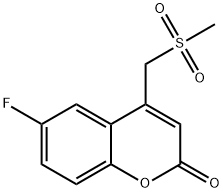 6-Fluoro-4-methanesulfonylmethyl-chromen-2-one Struktur