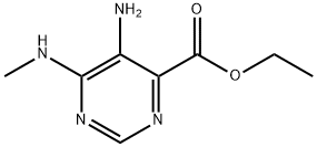 ETHYL 5-AMINO-6-(METHYLAMINO)PYRIMIDINE-4-CARBOXYLATE Struktur