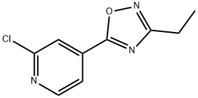 2-chloro-4-(3-ethyl-1,2,4-oxadiazol-5-yl)pyridine Struktur