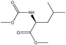 L-Leucine, N-(methoxycarbonyl)-, methyl ester Struktur