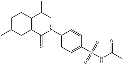 N-{4-[(acetylamino)sulfonyl]phenyl}-2-isopropyl-5-methylcyclohexanecarboxamide Struktur