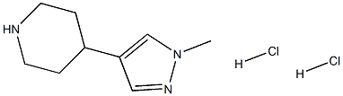 4-(1-methyl-1H-pyrazol-4-yl)piperidine dihydrochloride Struktur