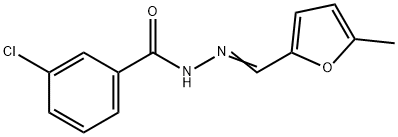 3-chloro-N'-[(5-methyl-2-furyl)methylene]benzohydrazide Struktur