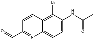 N-(5-Bromo-2-formyl-quinolin-6-yl)-acetamide Struktur