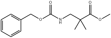 METHYL 3-(((BENZYLOXY)CARBONYL)AMINO)-2,2-DIMETHYLPROPANOATE Struktur