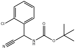 tert-butyl N-[(2-chlorophenyl)(cyano)methyl]carbamate Struktur