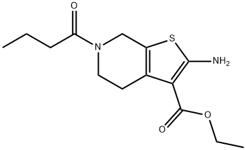 ethyl 2-amino-6-butanoyl-4H,5H,6H,7H-thieno[2,3-c]pyridine-3-carboxylate Struktur