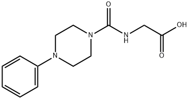 [(4-Phenyl-piperazine-1-carbonyl)-amino]-acetic acid Struktur