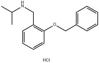 {[2-(benzyloxy)phenyl]methyl}(propan-2-yl)amine hydrochloride Struktur