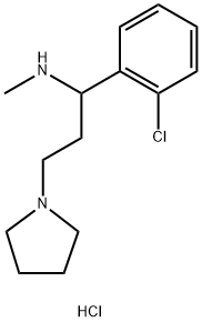 1-(2-CHLOROPHENYL)-N-METHYL-3-(PYRROLIDIN-1-YL)PROPAN-1-AMINE HYDROCHLORIDE Struktur