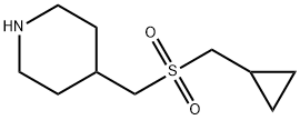 4-((cyclopropylmethylsulfonyl)methyl)piperidine Struktur