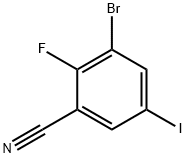 3-Bromo-2-fluoro-5-iodobenzonitrile Struktur