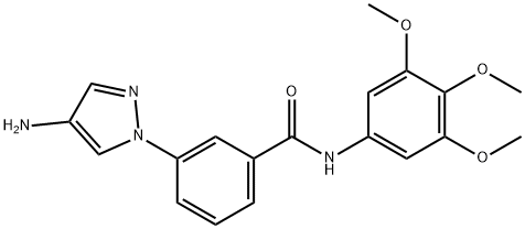 3-(4-Amino-pyrazol-1-yl)-N-(3,4,5-trimethoxy-phenyl)-benzamide Struktur