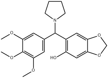 1,3-Benzodioxol-5-ol,6-[1-pyrrolidinyl(3,4,5-trimethoxyphenyl)methyl]- Struktur