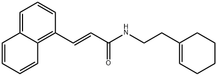 N-[2-(1-cyclohexen-1-yl)ethyl]-3-(1-naphthyl)acrylamide Struktur