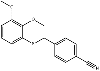 4-(2,3-Dimethoxy-phenylsulfanylmethyl)-benzonitrile Struktur