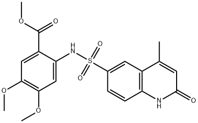 methyl 4,5-dimethoxy-2-{[(4-methyl-2-oxo-1,2-dihydro-6-quinolinyl)sulfonyl]amino}benzoate Struktur