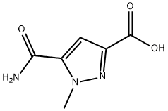 5-(aminocarbonyl)-1-methyl-1H-pyrazole-3-carboxylic acid Struktur