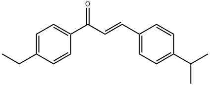 (2E)-1-(4-ethylphenyl)-3-[4-(propan-2-yl)phenyl]prop-2-en-1-one Struktur