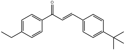 (2E)-3-(4-tert-butylphenyl)-1-(4-ethylphenyl)prop-2-en-1-one Struktur