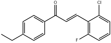 (2E)-3-(2-chloro-6-fluorophenyl)-1-(4-ethylphenyl)prop-2-en-1-one Struktur