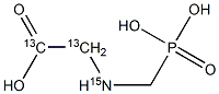 Glyphosate-13C2,15N Struktur