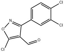 5-chloro-3-(3,4-dichlorophenyl)-1,2-oxazole-4-carbaldehyde Struktur