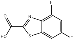 4,6-difluoro-1,3-benzothiazole-2-carboxylic acid Struktur