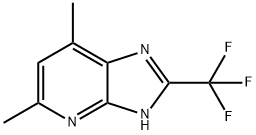 5,7-Dimethyl-2-trifluoromethyl-3H-imidazo[4,5-b]pyridine Struktur