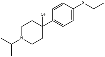 4-(4-(ETHYLTHIO)PHENYL)-1-ISOPROPYLPIPERIDIN-4-OL Struktur