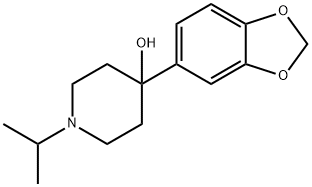 4-(BENZO[D][1,3]DIOXOL-5-YL)-1-ISOPROPYLPIPERIDIN-4-OL Struktur