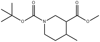 1-tert-Butyl 3-methyl 4-methylpiperidine-1,3-dicarboxylate Struktur