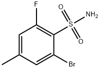 2-BROMO-6-FLUORO-4-METHYLBENZENESULFONAMIDE Struktur