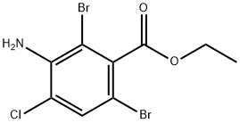 ETHYL 3-AMINO-2,6-DIBROMO-4-CHLOROBENZOATE Struktur