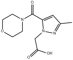 [3-Methyl-5-(morpholine-4-carbonyl)-pyrazol-1-yl]-acetic acid Struktur