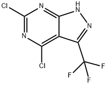 4,6-Dichloro-3-(trifluoromethyl)-1H-pyrazolo[3,4-d]pyrimidine Struktur