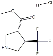 methyl (3R,4R)-4-(trifluoromethyl)pyrrolidine-3-carboxylate hydrochloride Struktur