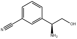 3-((1S)-1-AMINO-2-HYDROXYETHYL)BENZENECARBONITRILE Struktur