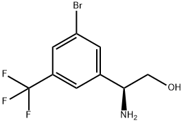 (2S)-2-AMINO-2-[5-BROMO-3-(TRIFLUOROMETHYL)PHENYL]ETHAN-1-OL Struktur