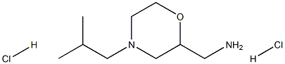 [4-(2-methylpropyl)morpholin-2-yl]methanamine dihydrochloride Struktur