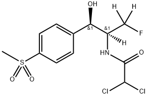 2,2-dichloro-N-[(2R,3S)-1,1,2-trideuterio-1-fluoro-3-hydroxy-3-(4-methylsulfonylphenyl)propan-2-yl]acetamide Struktur