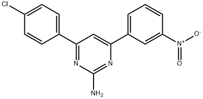 4-(4-chlorophenyl)-6-(3-nitrophenyl)pyrimidin-2-amine Struktur