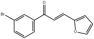 (2E)-1-(3-bromophenyl)-3-(furan-2-yl)prop-2-en-1-one Struktur