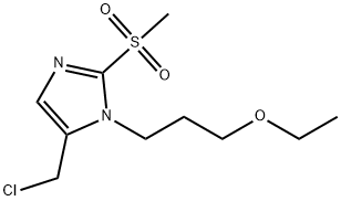 5-(chloromethyl)-1-(3-ethoxypropyl)-2-methanesulfonyl-1H-imidazole Struktur