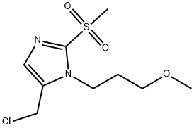 5-(chloromethyl)-2-methanesulfonyl-1-(3-methoxypropyl)-1H-imidazole Struktur