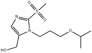 {2-methanesulfonyl-1-[3-(propan-2-yloxy)propyl]-1H-imidazol-5-yl}methanol Struktur