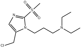 {3-[5-(chloromethyl)-2-methanesulfonyl-1H-imidazol-1-yl]propyl}diethylamine Struktur