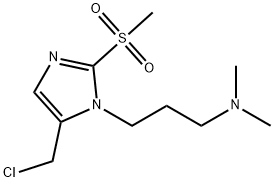 {3-[5-(chloromethyl)-2-methanesulfonyl-1H-imidazol-1-yl]propyl}dimethylamine Struktur