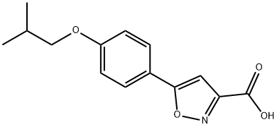 5-(4-Isobutoxy-phenyl)-isoxazole-3-carboxylic acid Struktur